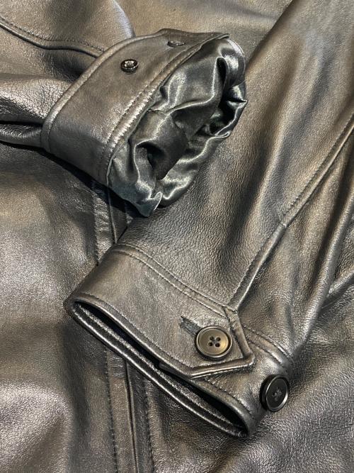 BEAMS（ビームス）BEAMS (ビームス) ラムレザーレザー ジップブルゾン ブラック サイズ:Mの古着・服飾アイテム