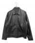 BEAMS（ビームス）の古着「ラムレザーレザー ジップブルゾン」｜ブラック
