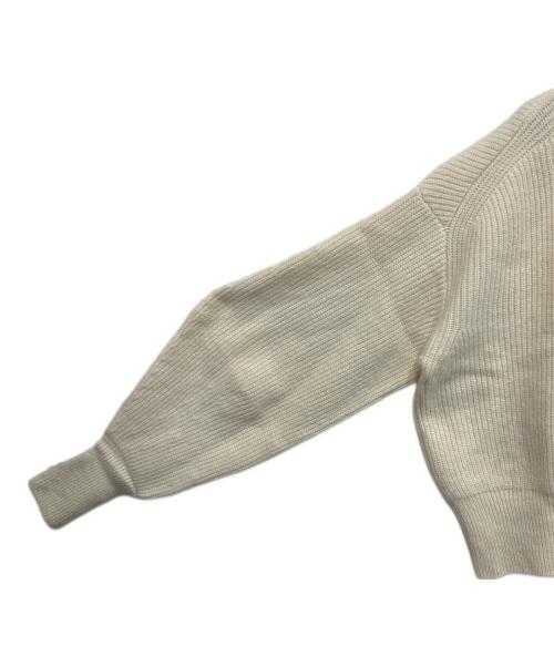 Curensology（カレンソロジー）Curensology (カレンソロジー) ウールカシミヤステッチVネックプルオーバー ニット アイボリー サイズ:Fの古着・服飾アイテム