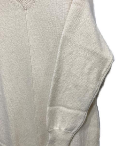 SLOW 23区（スロー23ク）SLOW 23区 (スロー23ク) ニットトータル Vネック ワンピース アイボリー サイズ:32の古着・服飾アイテム