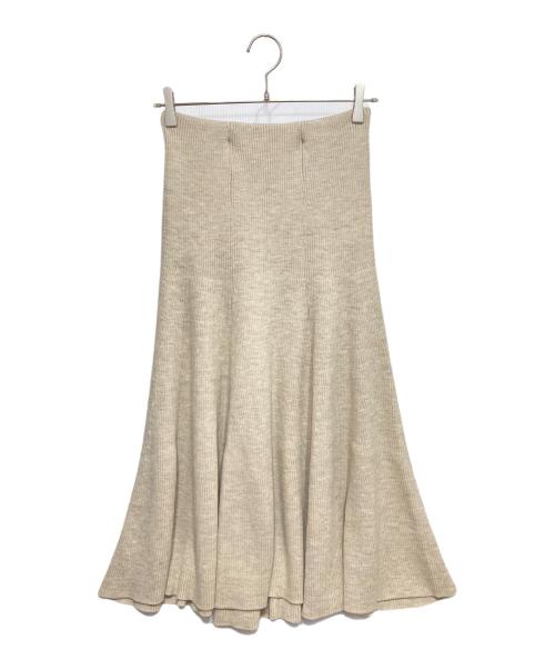MUSE de Deuxieme Classe（ミューズ ドゥーズィエム クラス）MUSE de Deuxieme Classe (ミューズ ドゥーズィエム クラス) BOND RIB FLARE スカート ベージュ サイズ:-の古着・服飾アイテム