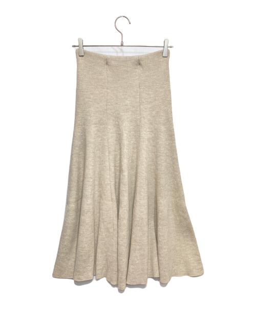 MUSE de Deuxieme Classe（ミューズ ドゥーズィエム クラス）MUSE de Deuxieme Classe (ミューズ ドゥーズィエム クラス) BOND RIB FLARE スカート ベージュ サイズ:-の古着・服飾アイテム