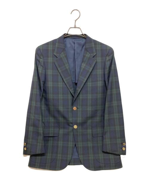 VAN JAC（ヴァン・ヂャケット）VAN JAC (ヴァン) ブラックウォッチ チェックテーラードジャケット グリーン サイズ:A-5の古着・服飾アイテム