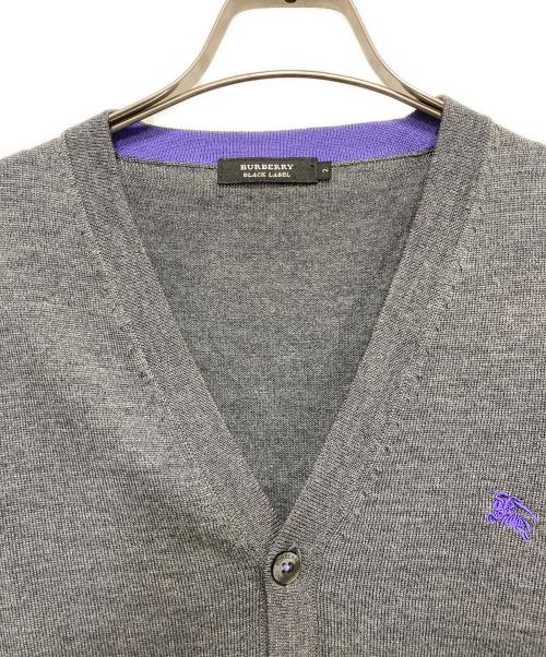 BURBERRY BLACK LABEL（バーバリーブラックレーベル）BURBERRY BLACK LABEL (バーバリーブラックレーベル) ニットカーディガン グレー サイズ:2の古着・服飾アイテム