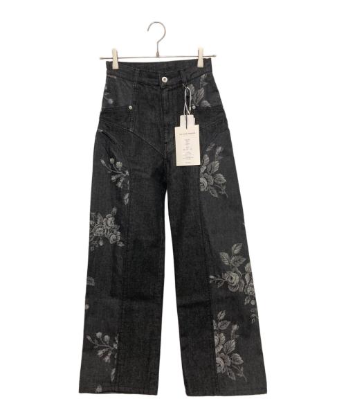 FETICO（フェティコ）FETICO (フェティコ) STUDIOUS別注 ROSE DENIM PANTS グレーの古着・服飾アイテム