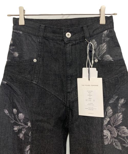 FETICO（フェティコ）FETICO (フェティコ) STUDIOUS別注 ROSE DENIM PANTS グレーの古着・服飾アイテム