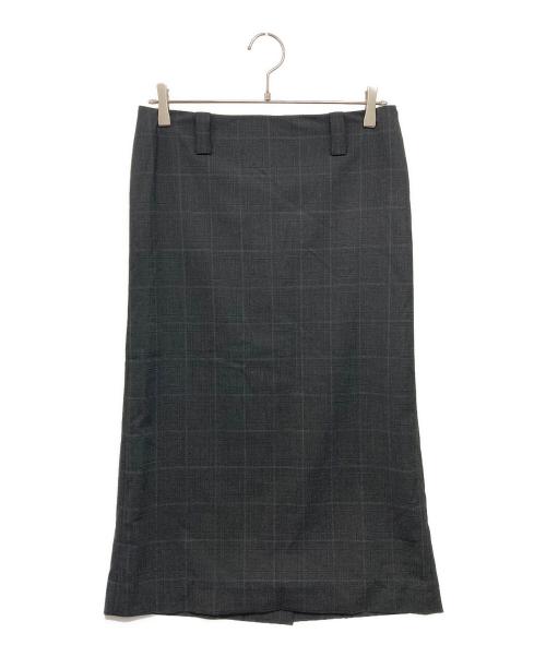 MIU MIU（ミュウミュウ）MIU MIU (ミュウミュウ) グレンチェックスカート グレー サイズ:40の古着・服飾アイテム