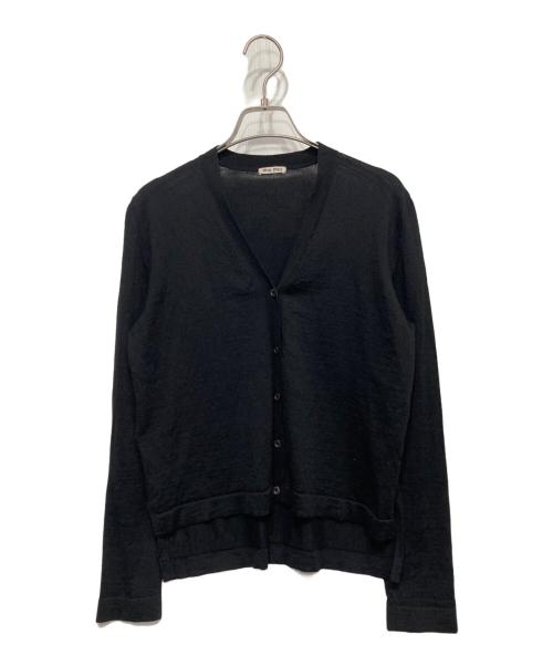 MIU MIU（ミュウミュウ）MIU MIU (ミュウミュウ) Vネックカーディガン ブラック サイズ:40の古着・服飾アイテム