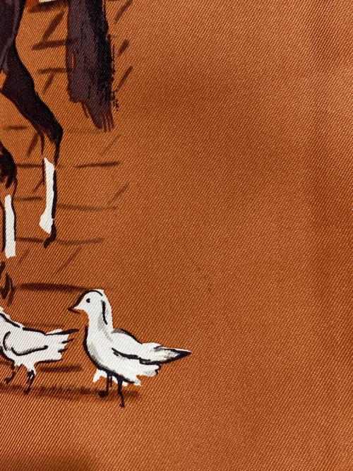 HERMES（エルメス）HERMES (エルメス) CLERC 馬小屋 厩舎 ブラウン×オレンジの古着・服飾アイテム
