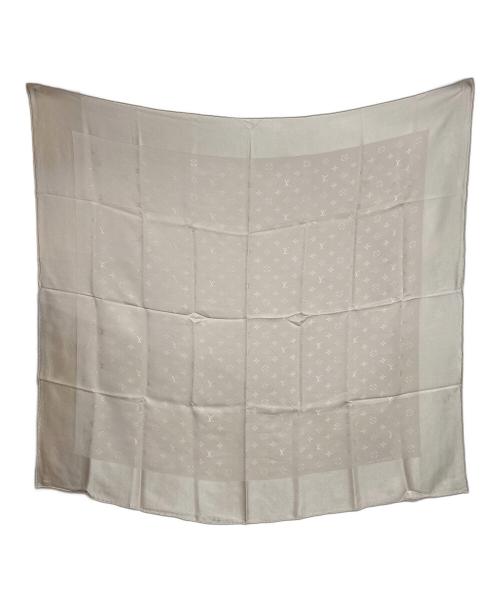 LOUIS VUITTON（ルイ ヴィトン）LOUIS VUITTON (ルイ ヴィトン) モノグラムシルクスカーフ ベージュの古着・服飾アイテム