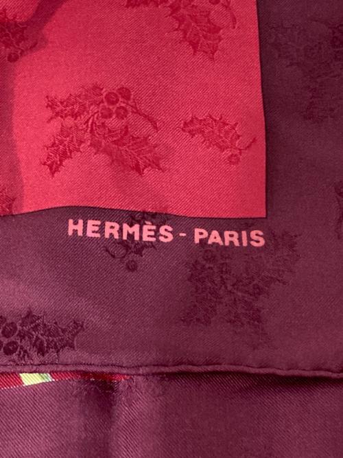 HERMES（エルメス）HERMES (エルメス) 去年の雪 NEIGE D'ANTAN DETAIL CARRE レッドの古着・服飾アイテム