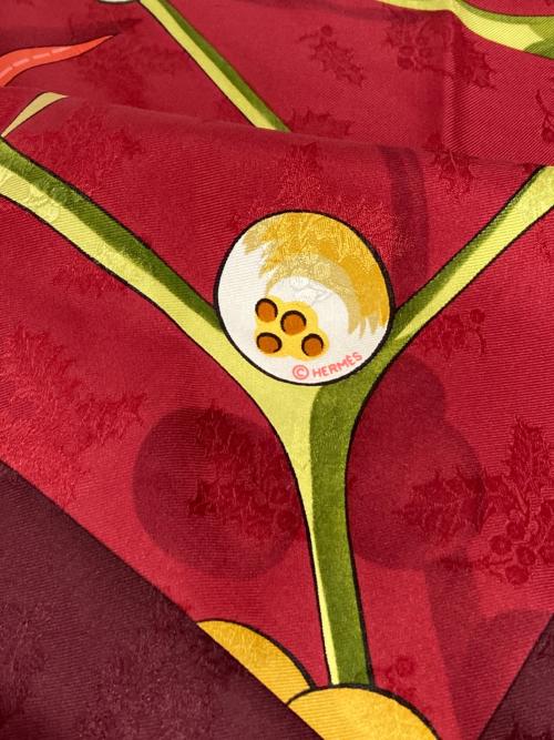 HERMES（エルメス）HERMES (エルメス) 去年の雪 NEIGE D'ANTAN DETAIL CARRE レッドの古着・服飾アイテム