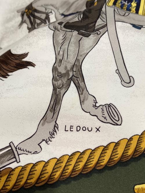 HERMES（エルメス）HERMES (エルメス) MARINE ET CAVALERIE 海と海兵隊 グリーンの古着・服飾アイテム