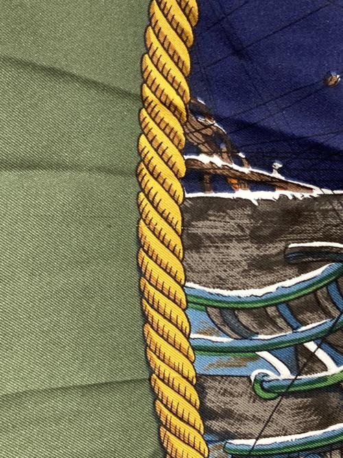 HERMES（エルメス）HERMES (エルメス) MARINE ET CAVALERIE 海と海兵隊 グリーンの古着・服飾アイテム