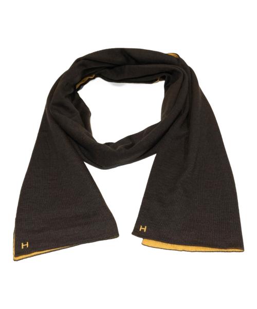 HERMES（エルメス）HERMES (エルメス) カシミヤシルクニットストール ブラウンの古着・服飾アイテム