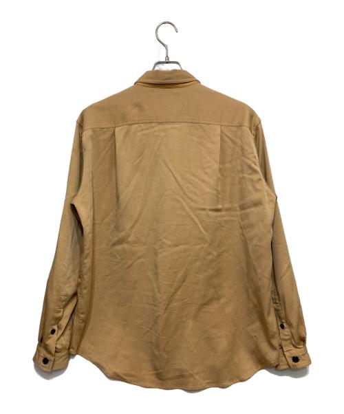 TOMORROW LAND（トゥモローランド）TOMORROW LAND (トゥモローランド) セルローストリアセテート ダブルポケットシャツ ブラウン サイズ:Lの古着・服飾アイテム