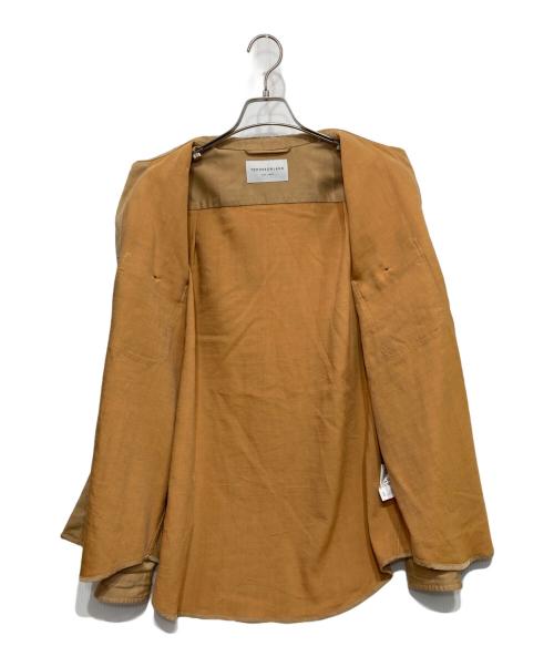 TOMORROW LAND（トゥモローランド）TOMORROW LAND (トゥモローランド) セルローストリアセテート ダブルポケットシャツ ブラウン サイズ:Lの古着・服飾アイテム