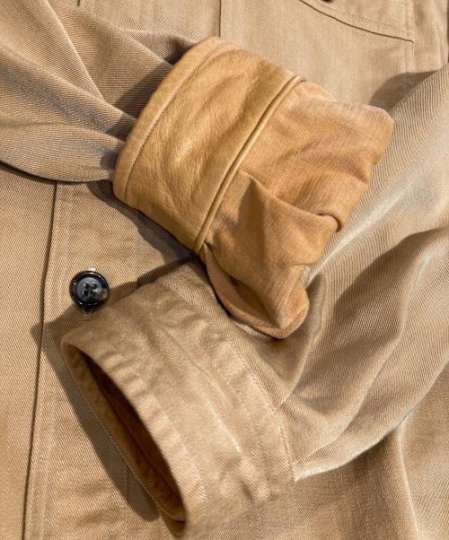 TOMORROW LAND（トゥモローランド）TOMORROW LAND (トゥモローランド) セルローストリアセテート ダブルポケットシャツ ブラウン サイズ:Lの古着・服飾アイテム