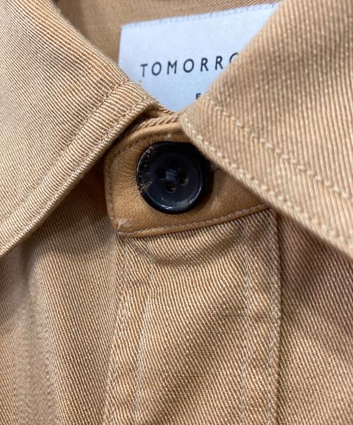 TOMORROW LAND（トゥモローランド）TOMORROW LAND (トゥモローランド) セルローストリアセテート ダブルポケットシャツ ブラウン サイズ:Lの古着・服飾アイテム