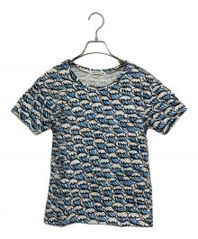 mina perhonen（ミナ ペルホネン）の古着「namiプリントTシャツ」｜ブルー