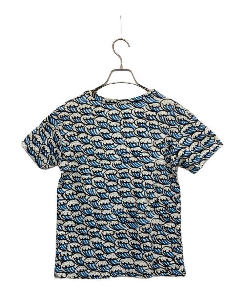 mina perhonen（ミナ ペルホネン）mina perhonen (ミナ ペルホネン) namiプリントTシャツ ブルー サイズ:38の古着・服飾アイテム