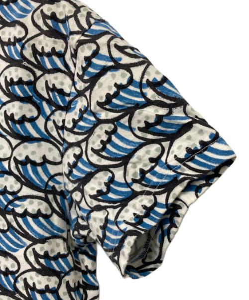 mina perhonen（ミナ ペルホネン）mina perhonen (ミナ ペルホネン) namiプリントTシャツ ブルー サイズ:38の古着・服飾アイテム