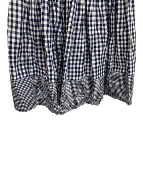 tricot COMME des GARCONS（トリココムデギャルソン）tricot COMME des GARCONS (トリココムデギャルソン) tricot COMME des GARCONSギンガムチェックギャザースカート ブルー サイズ:表記無しの古着・服飾アイテム