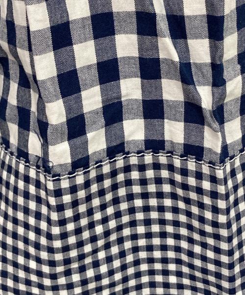 tricot COMME des GARCONS（トリココムデギャルソン）tricot COMME des GARCONS (トリココムデギャルソン) tricot COMME des GARCONSギンガムチェックギャザースカート ブルー サイズ:表記無しの古着・服飾アイテム