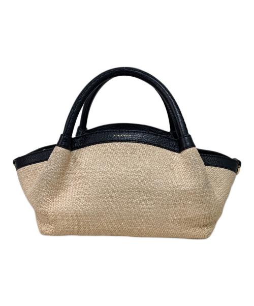 LORISTELLA（ロリステッラ）LORISTELLA (ロリステッラ) 雑材コンビミニバッグ ベージュの古着・服飾アイテム