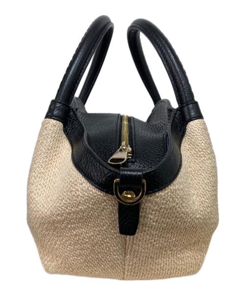 LORISTELLA（ロリステッラ）LORISTELLA (ロリステッラ) 雑材コンビミニバッグ ベージュの古着・服飾アイテム