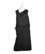 LIMI feuリミフゥ）の古着「変形ミリタリーテイストワンピース」｜ブラック