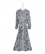 自由区ジユウク）の古着「ハーバルフロープリント8分袖 ワンピース」｜グレー