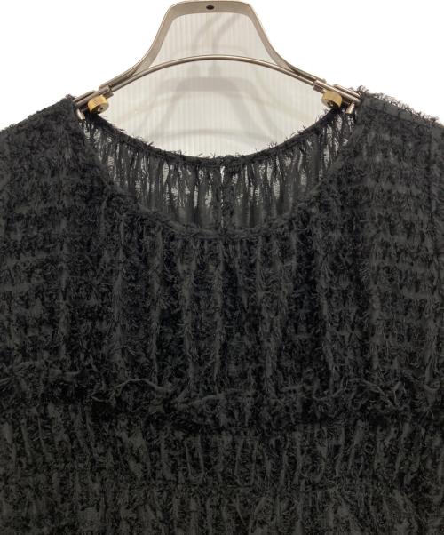 CADUNE（カデュネ）CADUNE (カデュネ) シャーリングブラウス ブラック サイズ:38の古着・服飾アイテム