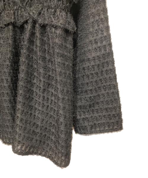 CADUNE（カデュネ）CADUNE (カデュネ) シャーリングブラウス ブラック サイズ:38の古着・服飾アイテム