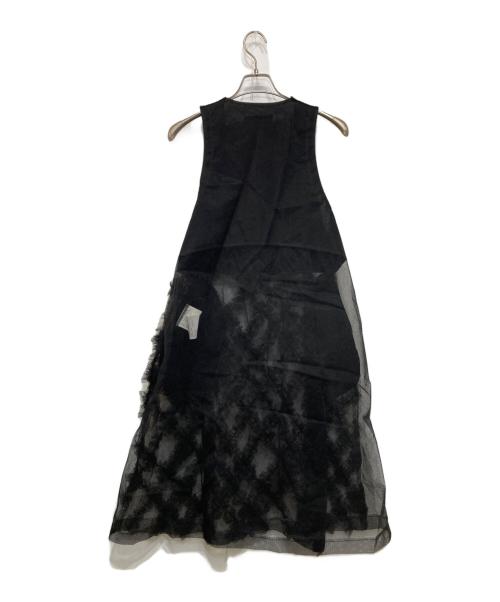 BLACK COMME des GARCONS（ブラックコムデギャルソン）BLACK COMME des GARCONS (ブラックコムデギャルソン) 25SS ナイロンチュールワンピース ブラック サイズ:XSの古着・服飾アイテム