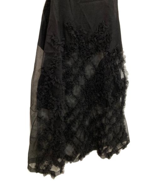 BLACK COMME des GARCONS（ブラックコムデギャルソン）BLACK COMME des GARCONS (ブラックコムデギャルソン) 25SS ナイロンチュールワンピース ブラック サイズ:XSの古着・服飾アイテム