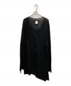 Y'sワイズ）の古着「レーヨンリネンカーディガン」｜ブラック