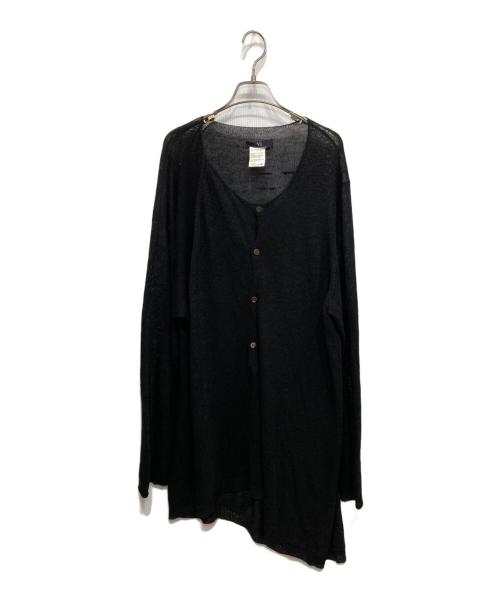Y's（ワイズ）Y's (ワイズ) レーヨンリネンカーディガン ブラック サイズ:3の古着・服飾アイテム