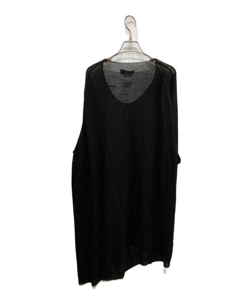 Y's（ワイズ）Y's (ワイズ) レーヨンリネンカーディガン ブラック サイズ:3の古着・服飾アイテム