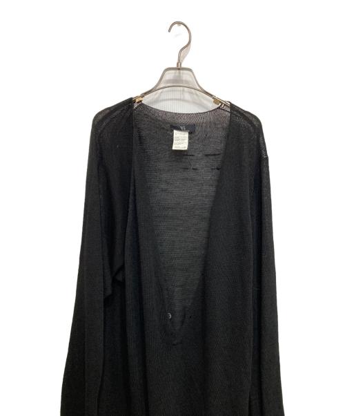 Y's（ワイズ）Y's (ワイズ) レーヨンリネンカーディガン ブラック サイズ:3の古着・服飾アイテム