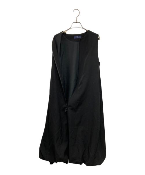 Y's….（ワイズ）Y's…. (ワイズ) 25SS ウールギャバジンバルーンドレス ブラック サイズ:2の古着・服飾アイテム