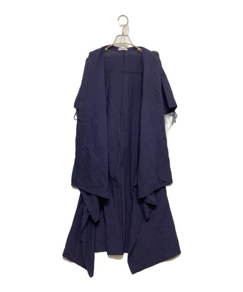 FEMMENT（ファモン）FEMMENT (ファモン) 別注Coボイルサッカーケープスリーブシャツ ネイビー サイズ:3の古着・服飾アイテム