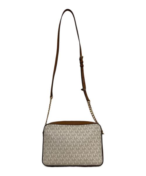 MICHAEL KORS（マイケル・コース）MICHAEL KORS (マイケル・コース) モノグラムショルダーバッグ ベージュ×アイボリーの古着・服飾アイテム