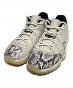 NIKEナイキ）の古着「Air Jordan 11 Low Snakeskin」｜Light Bone/Universit