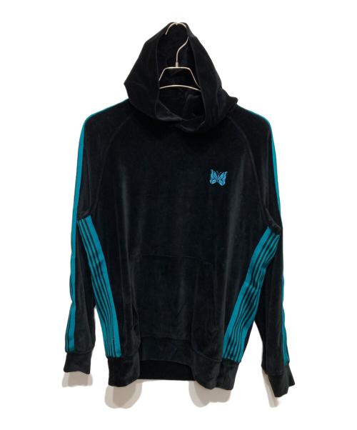 Needles（ニードルズ）Needles (ニードルズ) 24SS TRACK HOODY - C/Pe Velour ブラック×グリーン サイズ:Sの古着・服飾アイテム