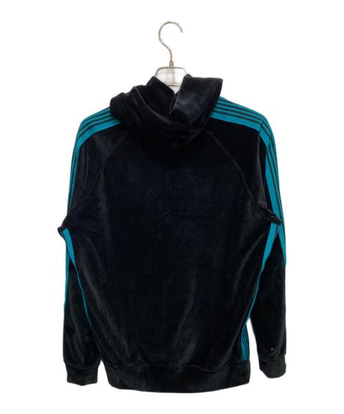 Needles（ニードルズ）Needles (ニードルズ) 24SS TRACK HOODY - C/Pe Velour ブラック×グリーン サイズ:Sの古着・服飾アイテム
