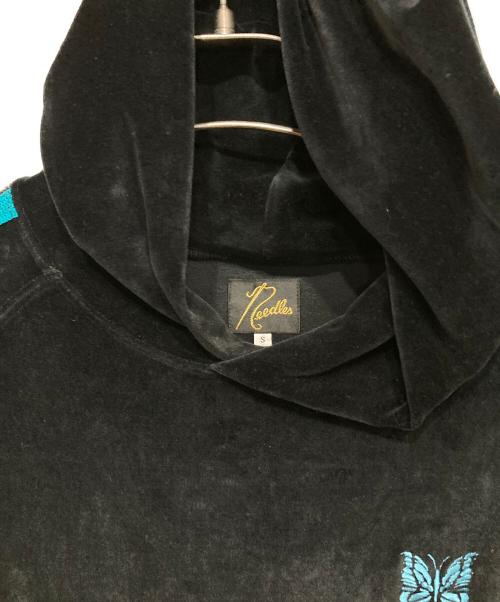 Needles（ニードルズ）Needles (ニードルズ) 24SS TRACK HOODY - C/Pe Velour ブラック×グリーン サイズ:Sの古着・服飾アイテム