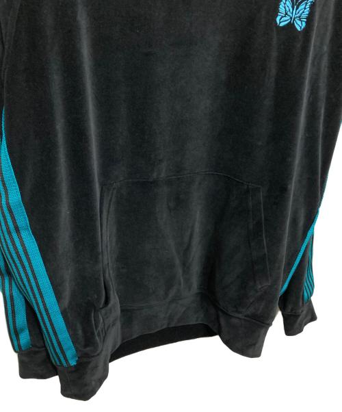 Needles（ニードルズ）Needles (ニードルズ) 24SS TRACK HOODY - C/Pe Velour ブラック×グリーン サイズ:Sの古着・服飾アイテム