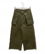 DIESELディーゼル）の古着「ミリタリークロップドワークパンツ」｜オリーブ