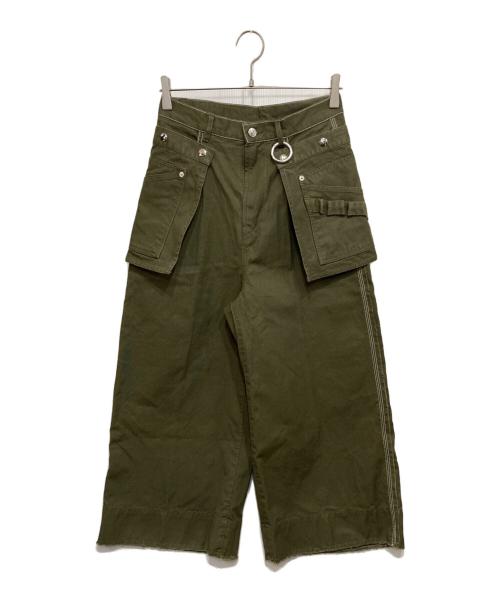 DIESEL（ディーゼル）DIESEL (ディーゼル) ミリタリークロップドワークパンツ オリーブ サイズ:36の古着・服飾アイテム